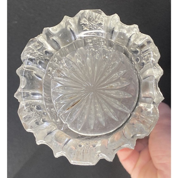 Vintage Clear Art Stretch Ribbed Glass 18" Swung Vase - Mid-Century Modern - Picture 7 of 10